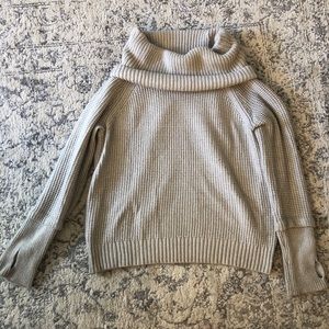 Cowl Neck Sweater in grey, size medium.